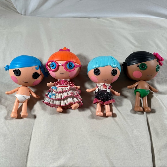 lalaloopsy Other - Lalaloopsy 7” Little Sister Dolls Lot Of 4 Dressed / Undressed Bundle